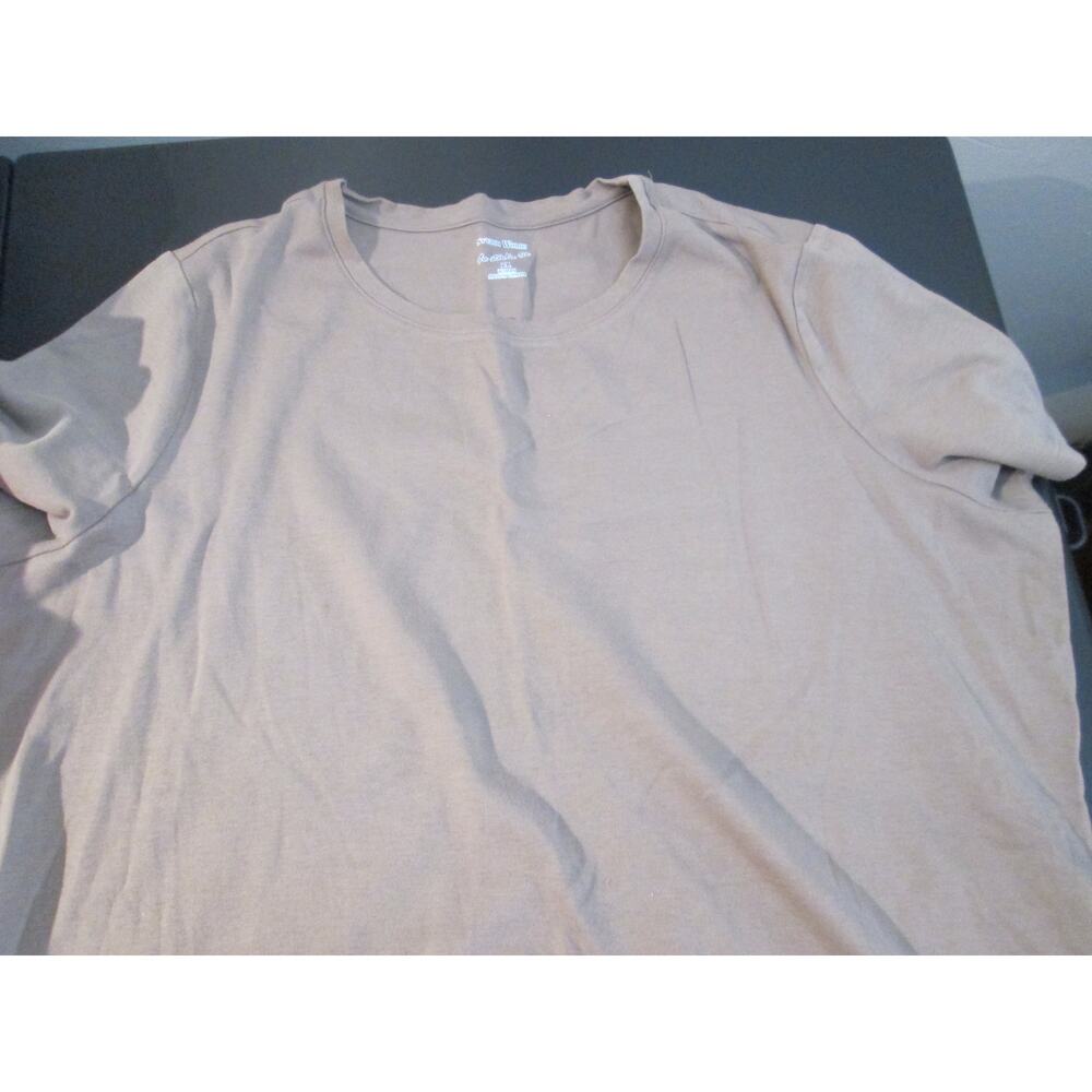 Ladies SZ XXL S/S shirt by Studio Works Brown EUC